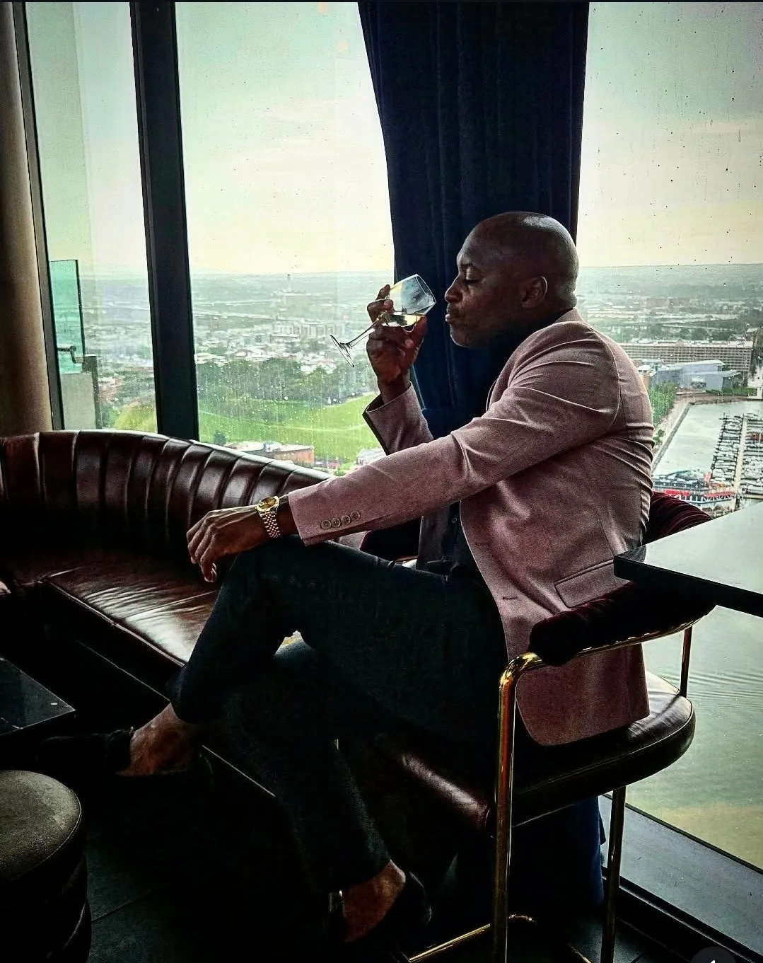 David Couser at a rooftop lounge